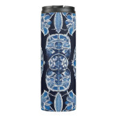 Blaue Keramik gedruckt Thermosbecher (Rückseite)