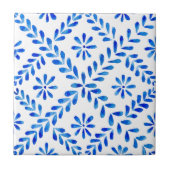 Blaue Keramik im mediterranen Stil Fliese (Vorderseite)