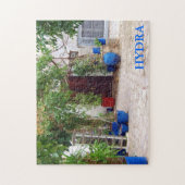 Blaue Keramik Puzzle (Vertikal)