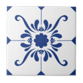 Blaue Keramik Tile Fliese (Vorderseite)