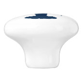 Blaue Keramik-Zugknopf-Hardware mit Hummer Keramikknauf (Seitenansicht)