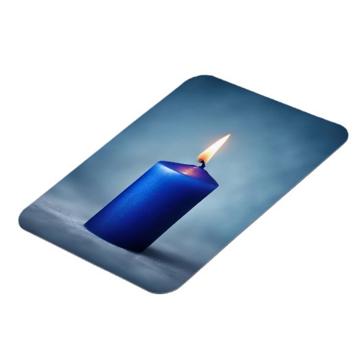 Blaue Kerze Magnet (Linke Seite)