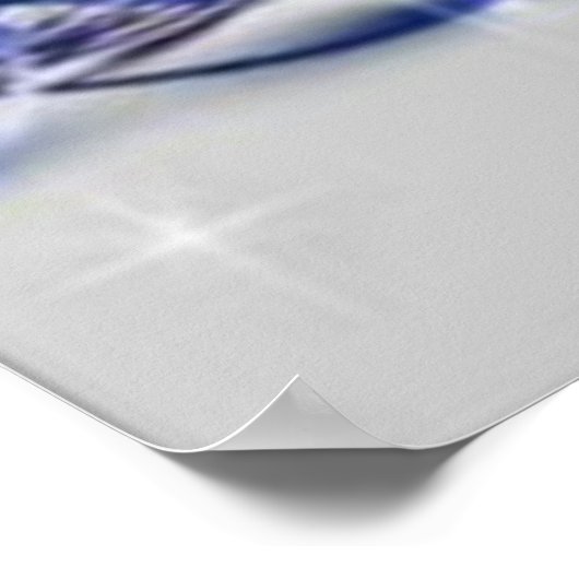 Blaue Kerzen Posters & Prints Poster (Ecke)