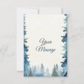 Blaue Kiefern für Ihren Nachrichtenurlaub Mitteilungskarte (Vorderseite)