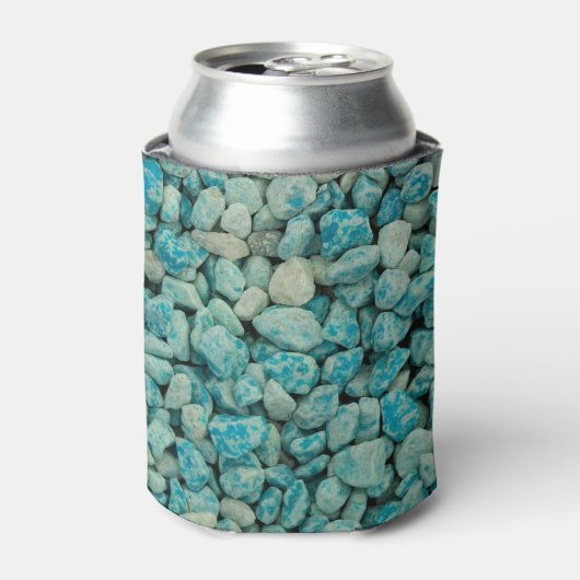 blaue Kieselsteine auf einem Schaumstoffbehälter Dosenkühler (Kanne Vorderseite)