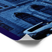 Blaue Kirche Poster (Ecke)