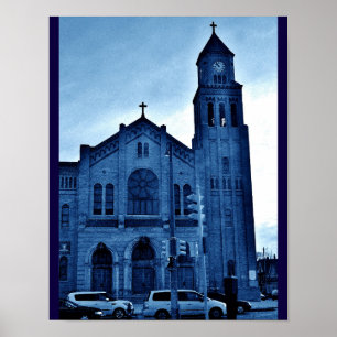 Blaue Kirche Poster