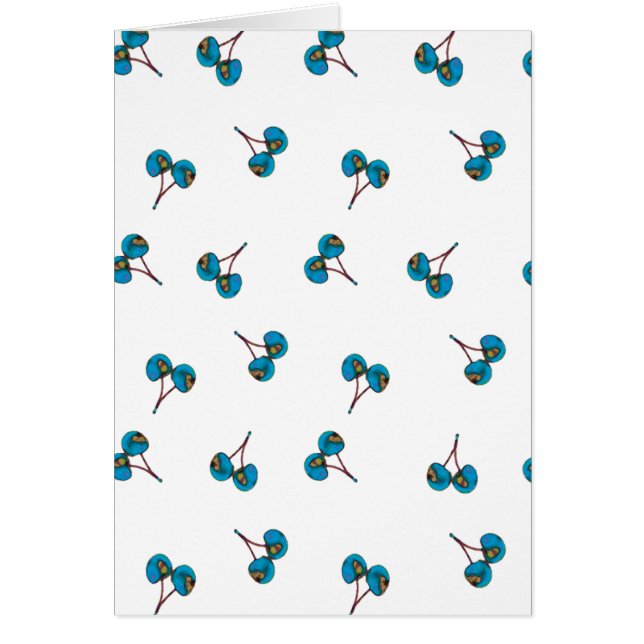 Blaue Kirsche Muster (Vorne)