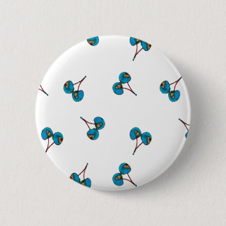Blaue Kirsche Muster Button