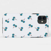 Blaue Kirsche Muster Case-Mate iPhone Hülle (Rückseite (Horizontal))