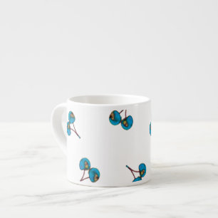 Blaue Kirsche Muster Espressotasse