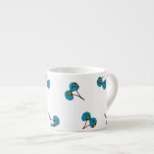 Blaue Kirsche Muster Espressotasse (Vorderseite Rechts)