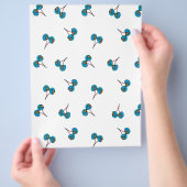 Blaue Kirsche Muster Flyer (Hand)