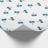 Blaue Kirsche Muster Geschenkpapier (Ecke)
