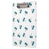 Blaue Kirsche Muster Klemmbrett (Links)