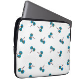 Blaue Kirsche Muster Laptopschutzhülle (Vorne Rechts)