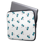 Blaue Kirsche Muster Laptopschutzhülle (Vorderseite Links)