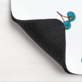 Blaue Kirsche Muster Mousepad (Ecke)