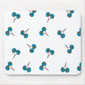 Blaue Kirsche Muster Mousepad (Vorne)