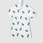 Blaue Kirsche Muster Ornament (Vorderseite)