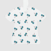 Blaue Kirsche Muster Ornament (Vorderseite)
