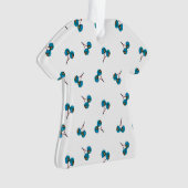 Blaue Kirsche Muster Ornament (Vorderseite)