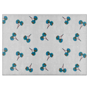 Blaue Kirsche Muster Schneidebrett