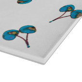 Blaue Kirsche Muster Schneidebrett (Ecke)