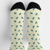 Blaue Kirsche Muster Socken (Oben)