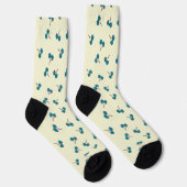 Blaue Kirsche Muster Socken (Rechts)