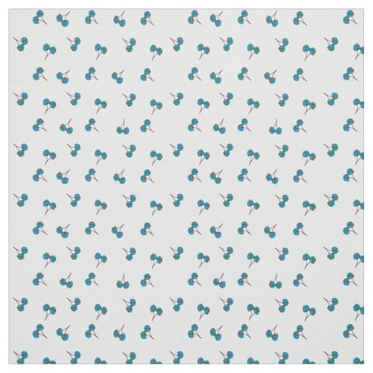 Blaue Kirsche Muster Stoff (Muster)