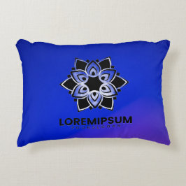 Blaue Kissen mit geometrischem