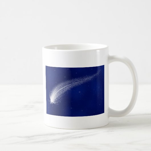 Blaue klassische Tasse 11oz des Schießen-Stern-#2 (Rechts)