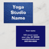 Blaue klebrige Yoga-Matte Visitenkarte (Vorne/Hinten)
