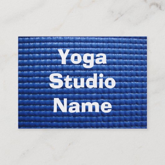 Blaue klebrige Yoga-Matte Visitenkarte (Vorderseite)
