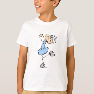 Blaue Kleid Figur Eisläufer T-Shirts und Geschenke