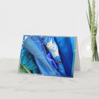 Blaue Kleider Feiertagskarte