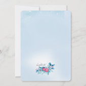 Blaue Kleider mit Red Balls Holiday Card Einladung (Rückseite)