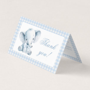 Blaue kleine Erdnuss Baby Jungen Dusche Dankeskart