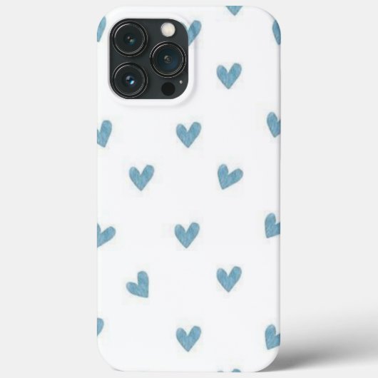 blaue kleine Herzen Case-Mate iPhone Hülle (Rückseite)