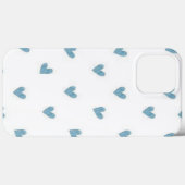 blaue kleine Herzen Case-Mate iPhone Hülle (Rückseite (Horizontal))