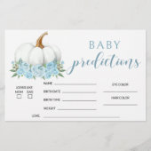 Blaue kleine Kürbisbaby Boy Dusche Vorhersagen Briefpapier (Vorderseite)