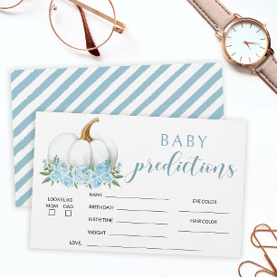 Blaue kleine Kürbisbaby Boy Dusche Vorhersagen Briefpapier