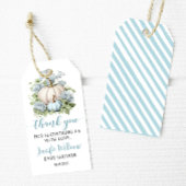 Blaue kleine Kürbisjunge Dusche danke Geschenkanhänger