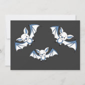 Blaue kleine Schläger-Babyparty-Einladungs-Karten Einladung (Rückseite)