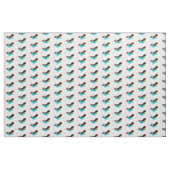 Blaue Kleinmädchen auf Weiß Stoff (Yard (91,4 cm))