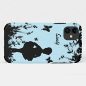 Blaue Kleinste Ballerina Maßanfertigung Case-Mate iPhone Hülle (Rückseite (Horizontal))