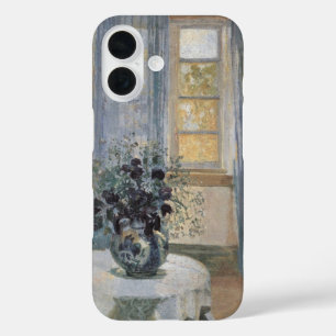 Blaue Klematis im Atelier, Anna Ancher iPhone 16 Hülle