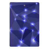 Blaue Klemmbrett mit einem geometrischen Muster le (Rückseite)