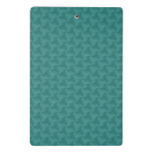 Blaue Klemmbrett mit einem geometrischen, würfelar (Rückseite)